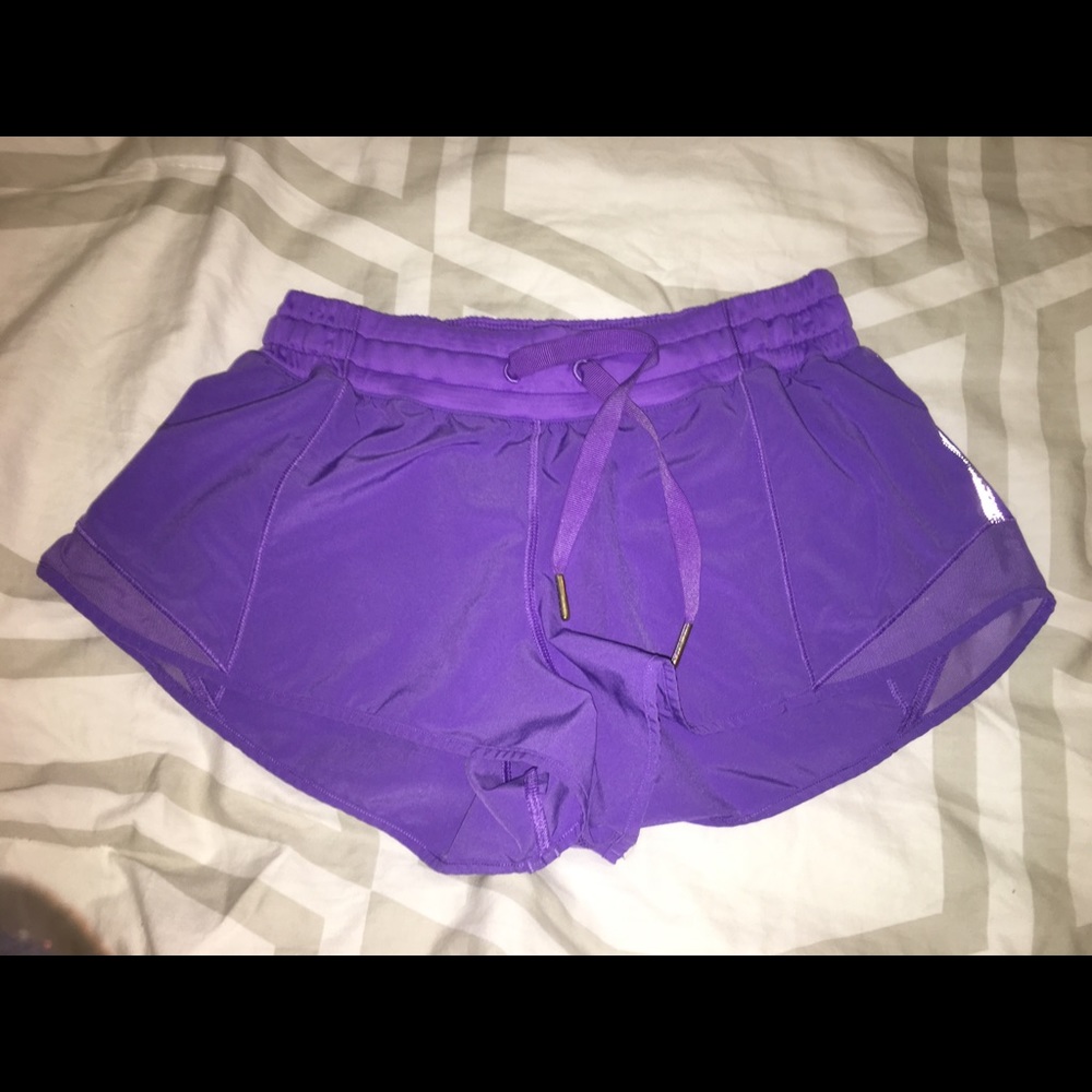 Purple lulu shorts
